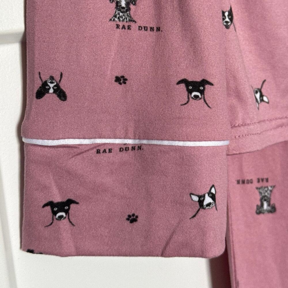 Rae Dunn PJ’s with Pocket Lila’s Dogs and Paws Size Small New With Tags - Picture 7 of 12